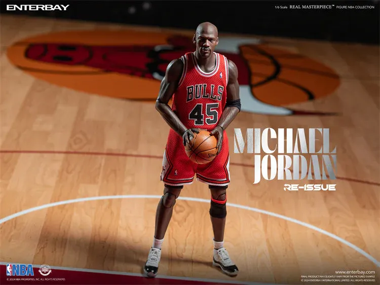 Enterbay Real Masterpieces 1/6 NBA Chicago Bulls Michael Jordan (I'm Back #45 Re-Issue Limited Edition) Sixth Scale Action Figure RM-1053