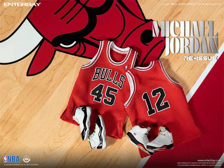 Enterbay Real Masterpieces 1/6 NBA Chicago Bulls Michael Jordan (I'm Back #45 Re-Issue Limited Edition) Sixth Scale Action Figure RM-1053