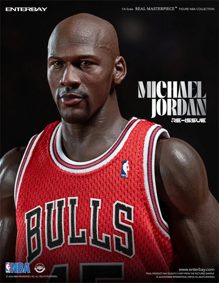 Enterbay Real Masterpieces 1/6 NBA Chicago Bulls Michael Jordan (I'm Back #45 Re-Issue Limited Edition) Sixth Scale Action Figure RM-1053