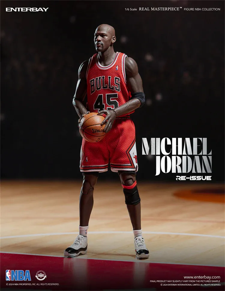 Enterbay Real Masterpieces 1/6 NBA Chicago Bulls Michael Jordan (I'm Back #45 Re-Issue Limited Edition) Sixth Scale Action Figure RM-1053