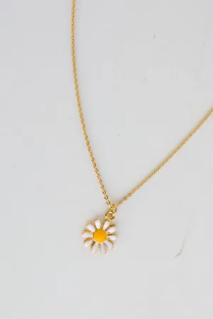 FINAL SALE - Kenna Gold Daisy Charm Necklace