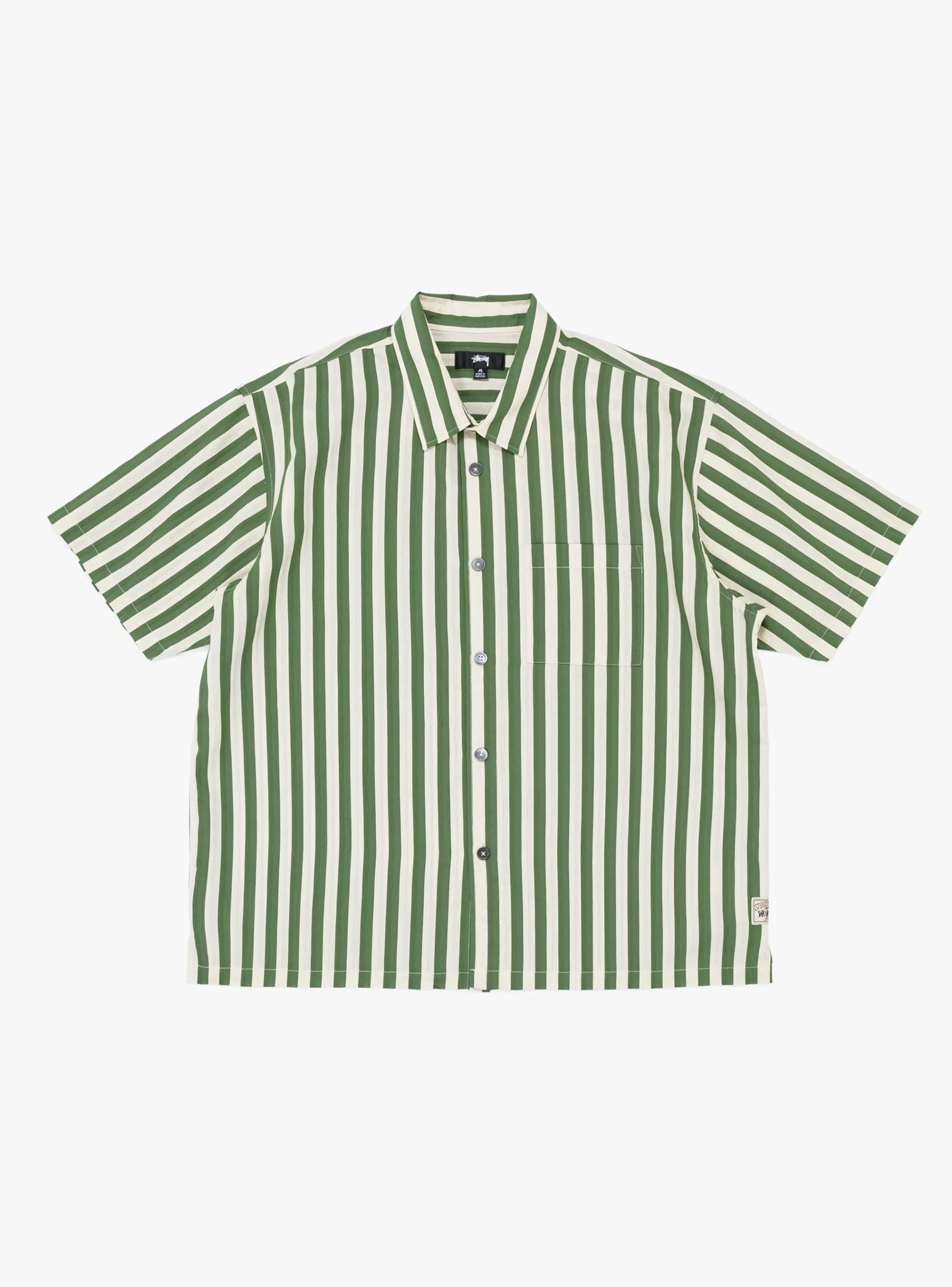 Flat Bottom Stripe Shirt Green