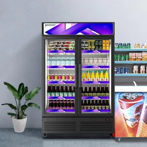 ‎GDR47(H) 47.2'' Width Two Section Swing Glass Door Merchandiser Refrigerator Model