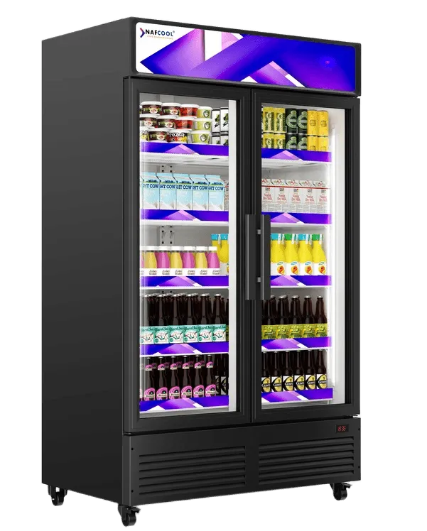 ‎GDR47(H) 47.2'' Width Two Section Swing Glass Door Merchandiser Refrigerator Model