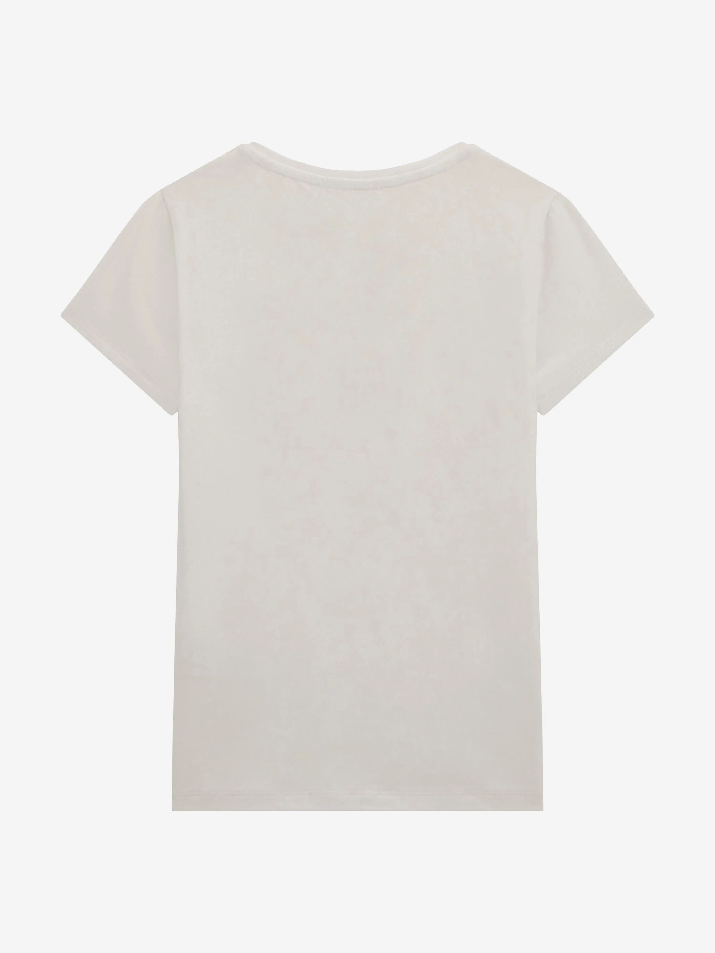 Girls Floral Logo T-Shirt in White