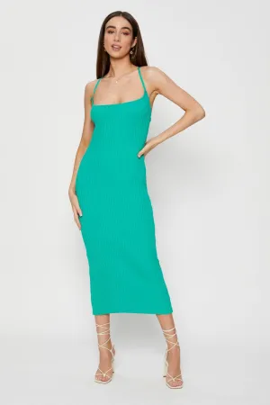 Green Knit Dress Bodycon