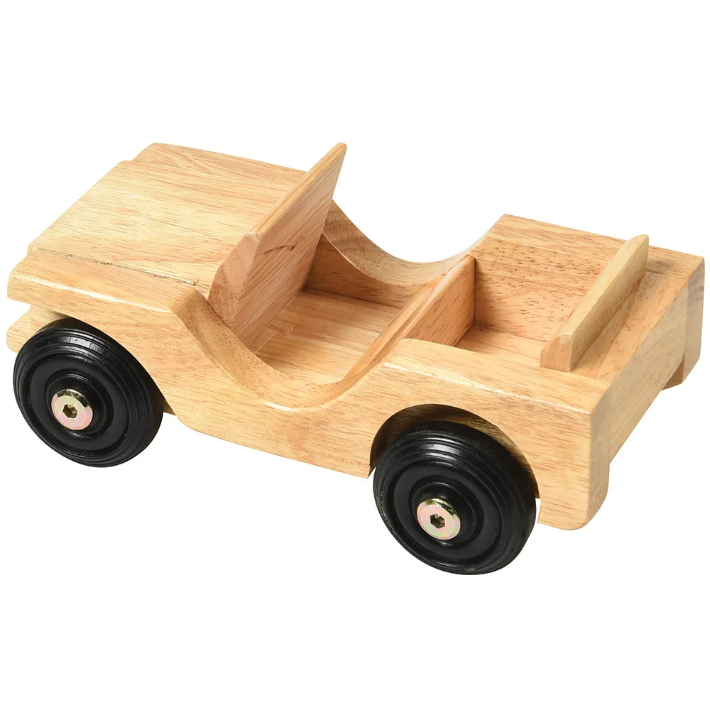 Hardwood Jeep Toy | Pretend Play Vehicle
