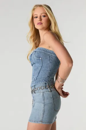 Haut tube en denim