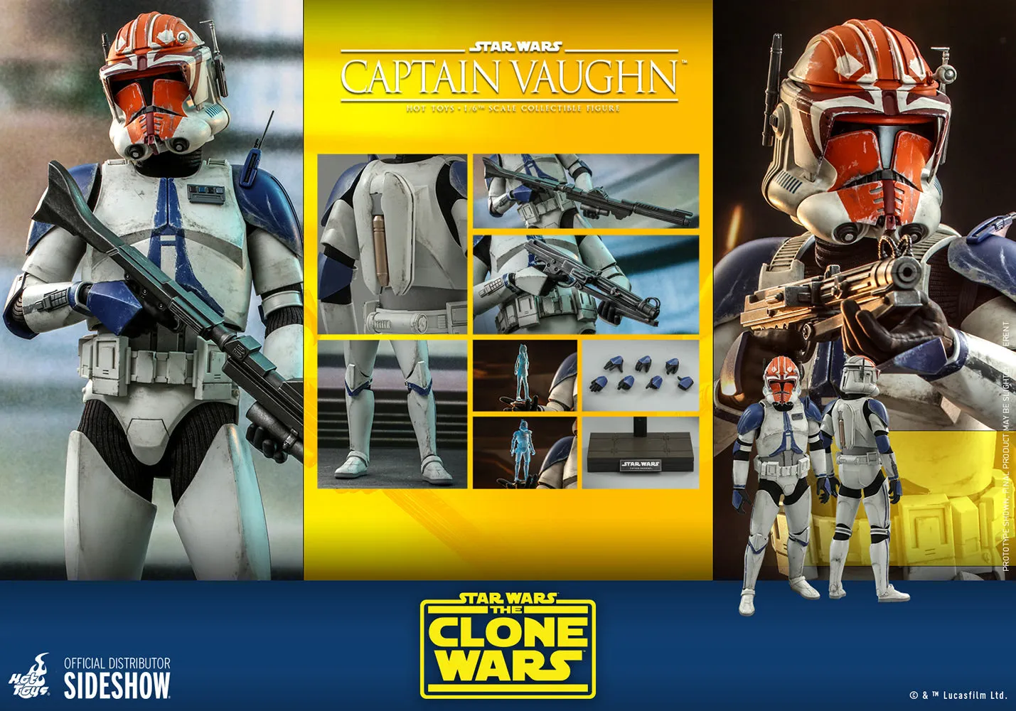 Hot Toys Television Masterpiece 1/6 Scale Figure - Captain Vaughn (The Clone Wars)