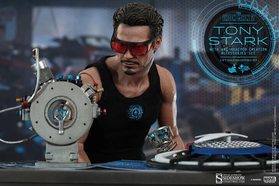 Hot Toys Tony Stark with Arc Reactor Creation Accessories Collectible Set Iron Man 2 1/6 Scale Action Figure MMs273