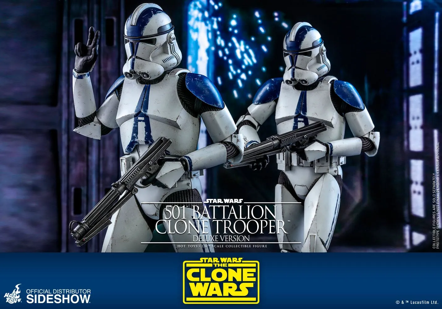 Hot Toys TV Masterpiece 1/6 Scale Figure - 501st Battalion Clone Trooper - Deluxe (The Clone Wars)