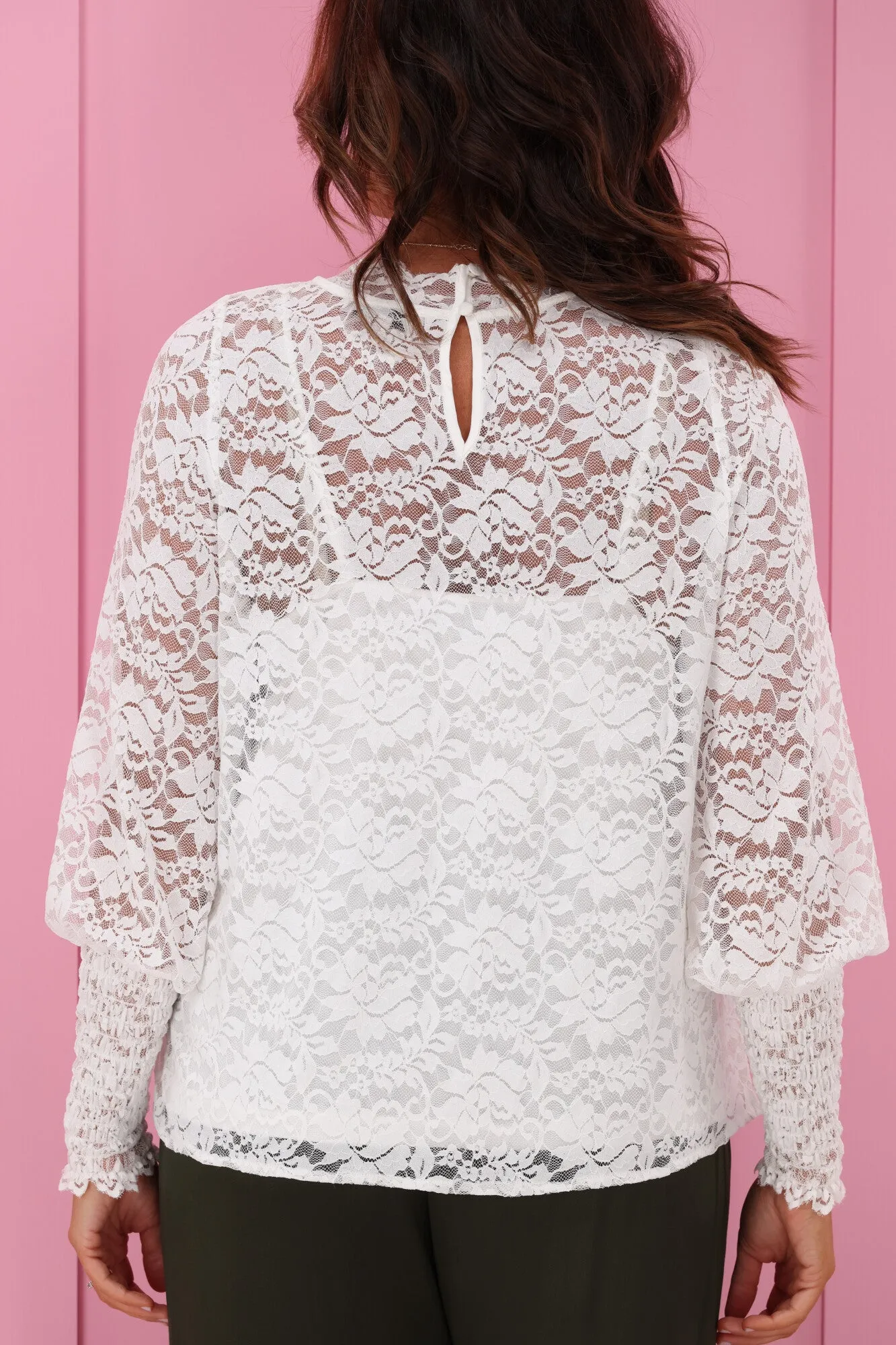 Jane James Cypress Lace Blouse Ivory