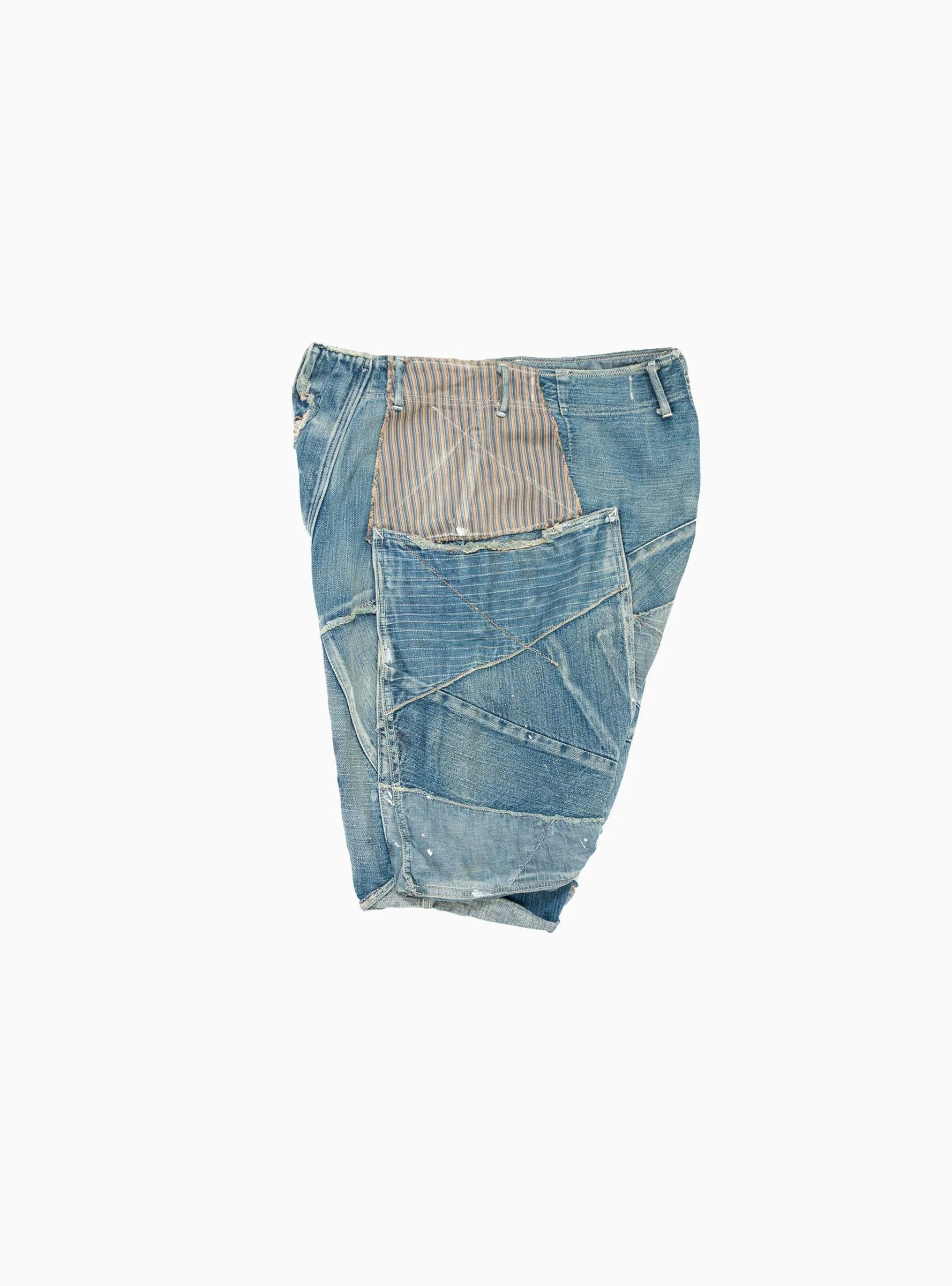 Kapital Patchwork Denim Shorts