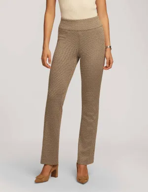 Knit Chevron High Rise Pull On Boot Leg Pant- Sale