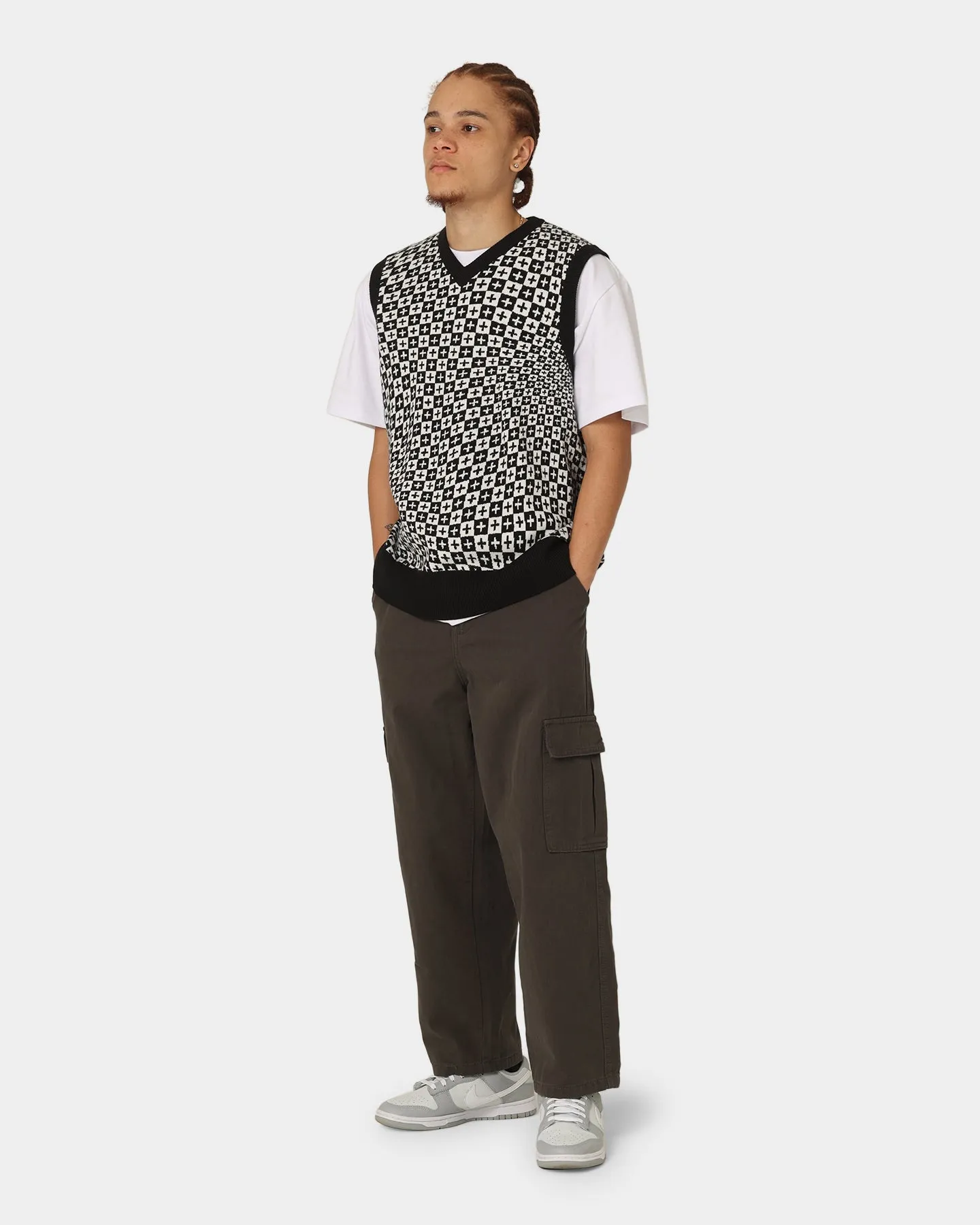 Ksubi Check Out Knit Vest Multi-Coloured