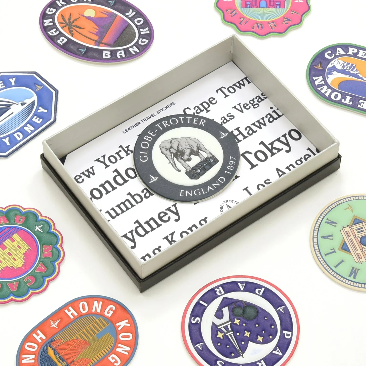 Leather Travel Stickers · Globetrotter | 15 Sticker Set