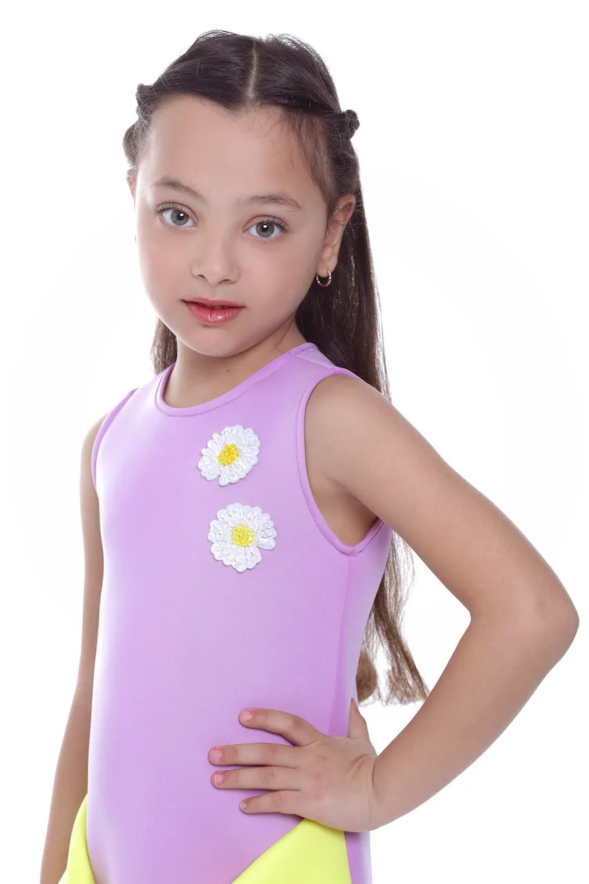 Lilac Fiona Sleeveless Bow Dress