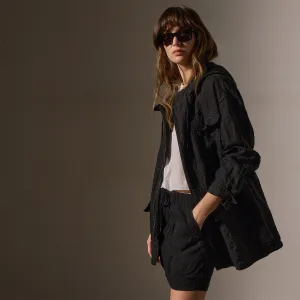 Linen Parka - Black