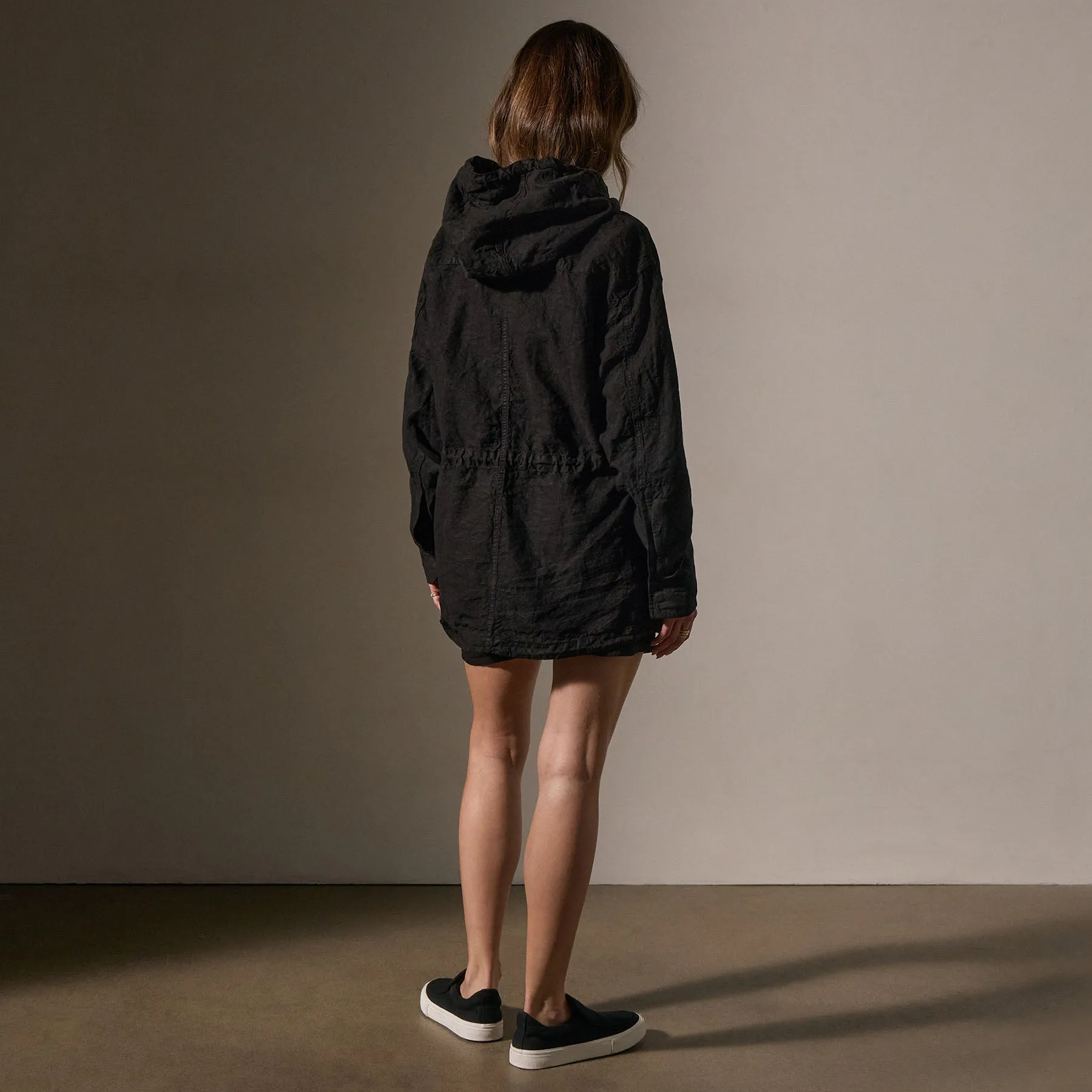 Linen Parka - Black