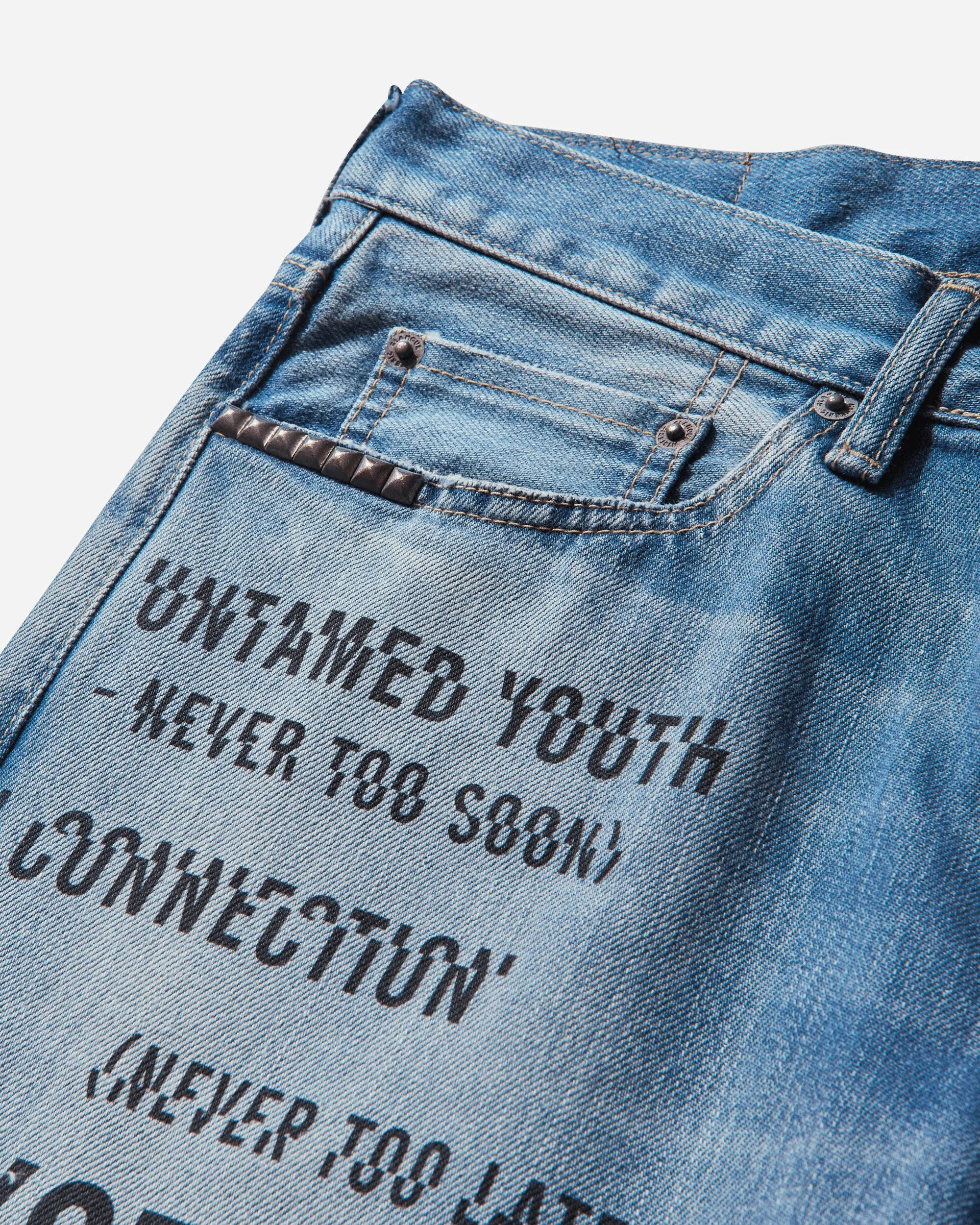 Men's Slash Type Logo Jeans Indigo