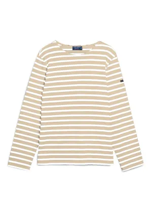 MERIDIEN MODERNE - Original Breton Shirt | Heavyweight Cotton | Men Fit (OATMEAL / WHITE)