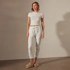 Mixed Media Pant - White
