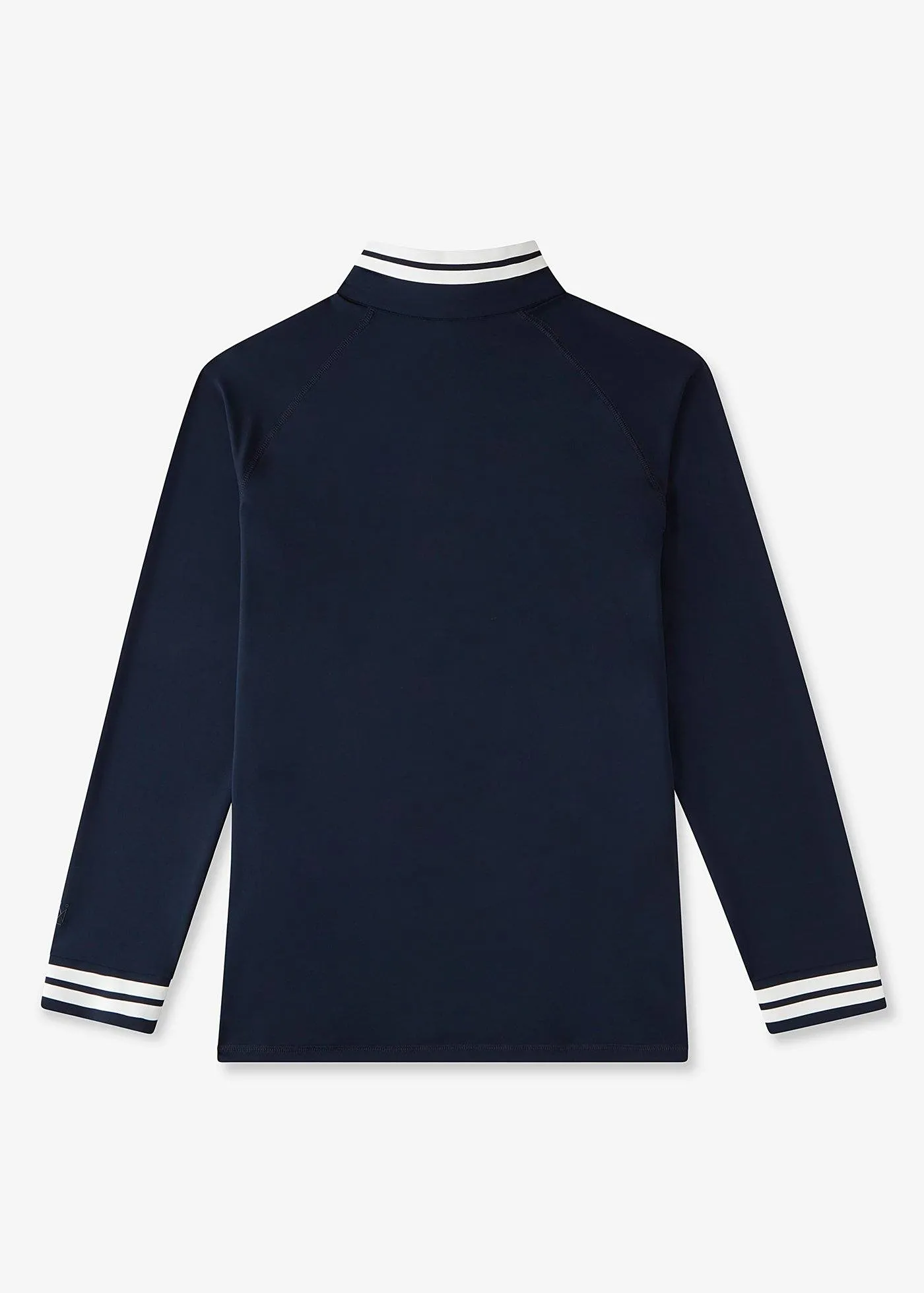 Performance Quarter Zip | Navy w/White Stripe
