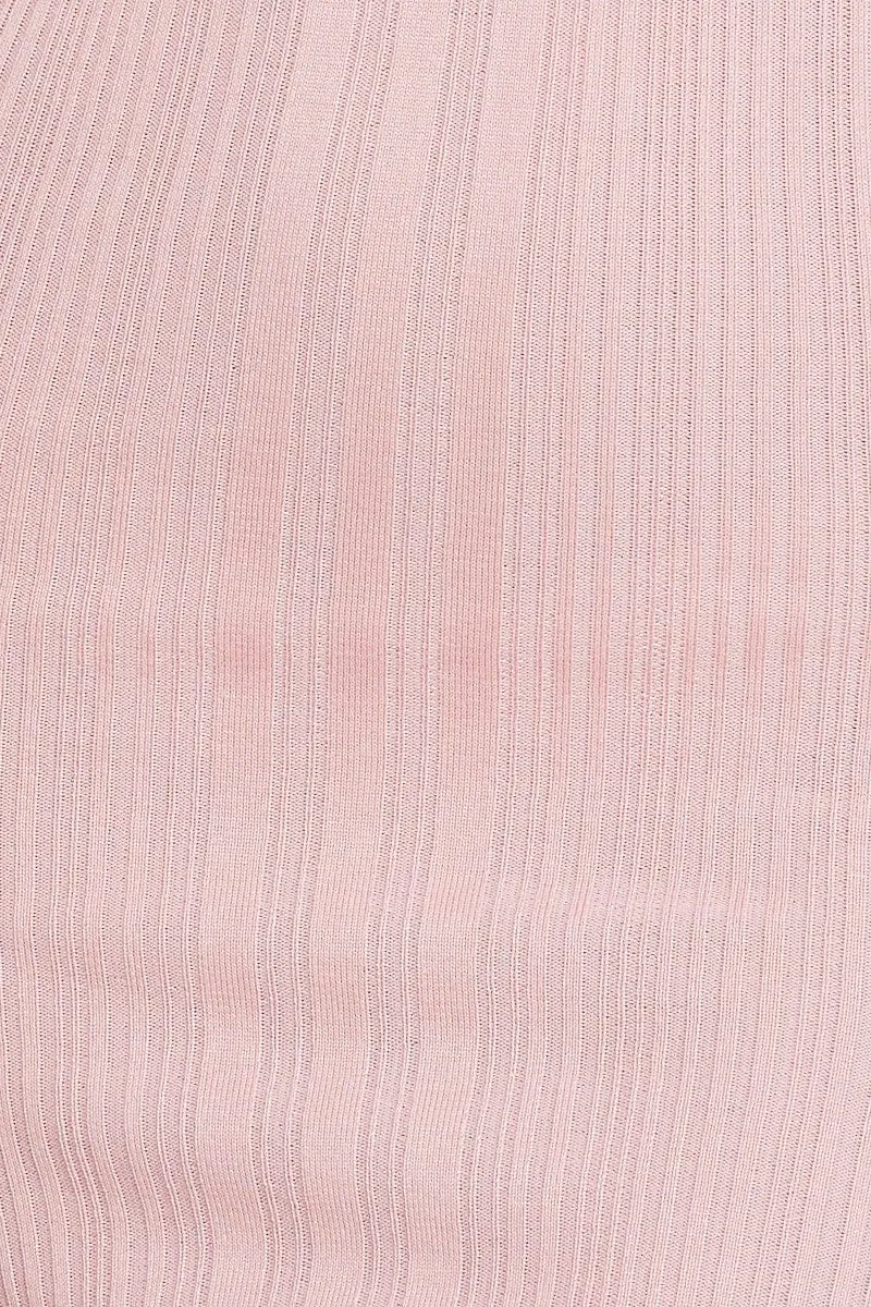 Pink Midi Dress Knit