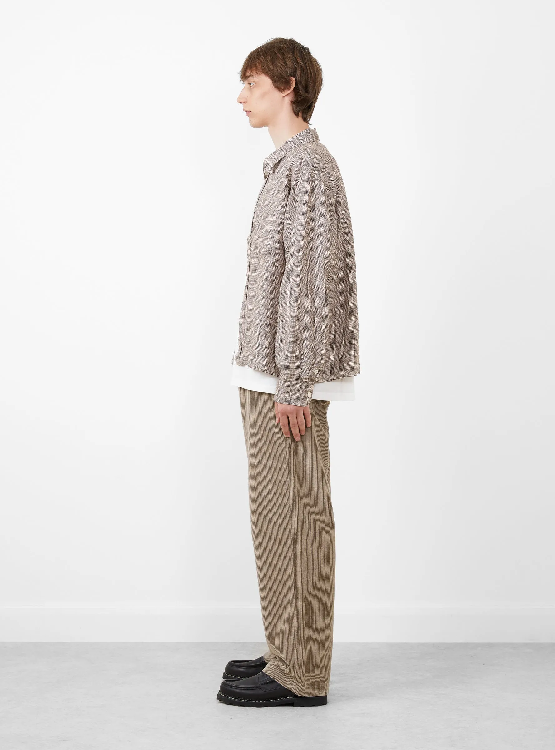 Priority Shirt Brown Linen Check