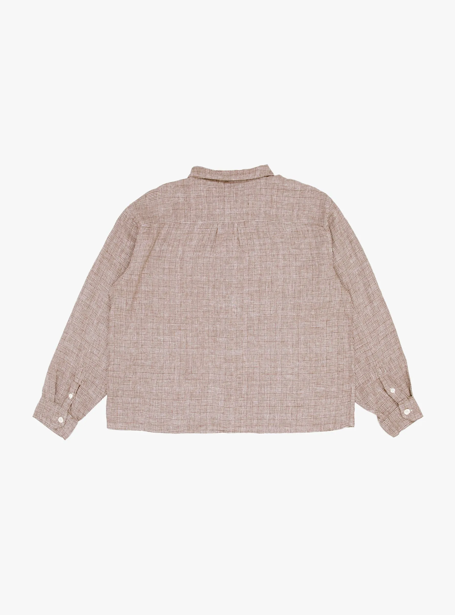 Priority Shirt Brown Linen Check