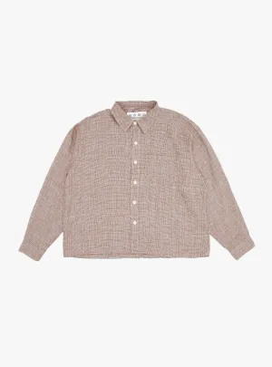 Priority Shirt Brown Linen Check