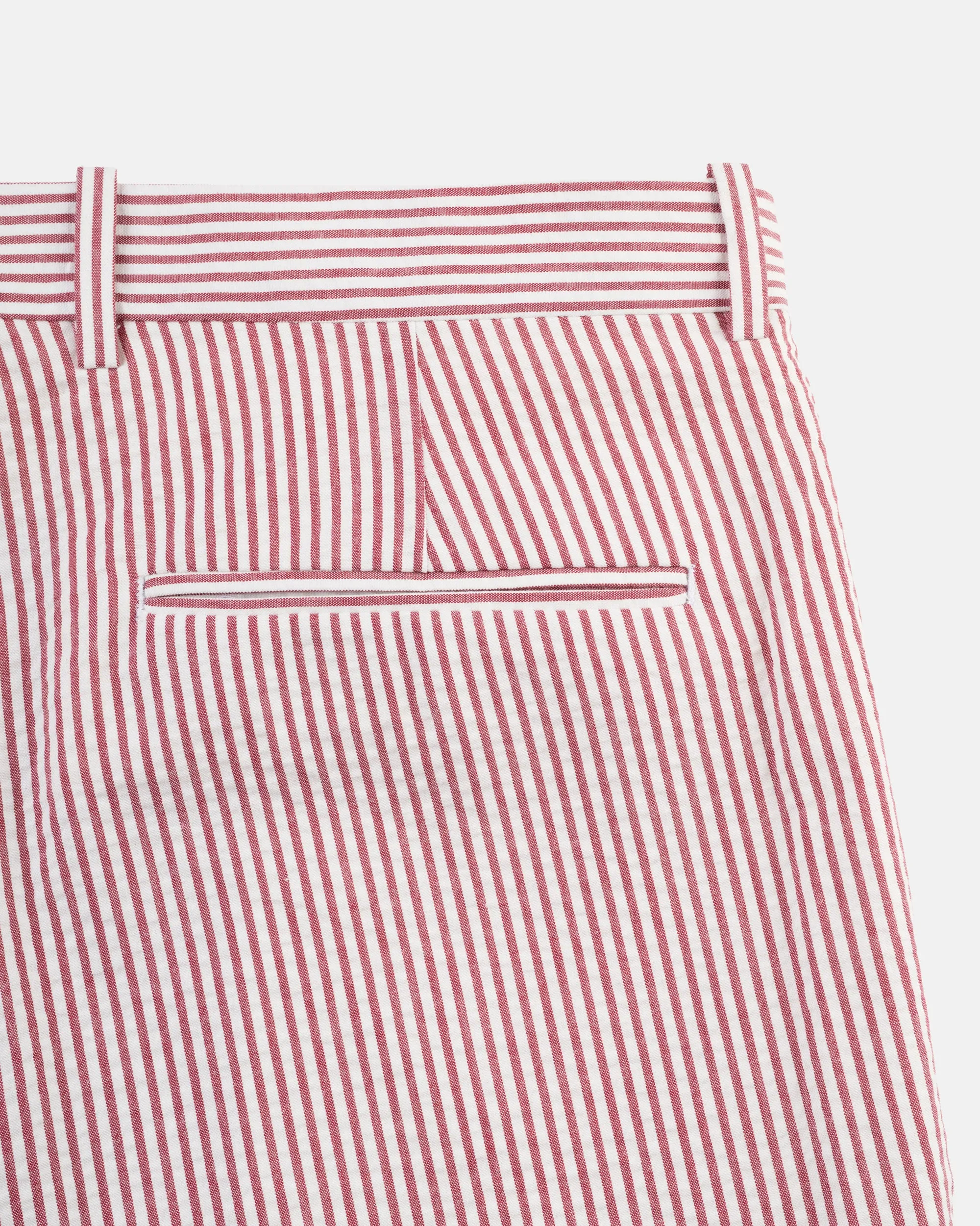 RED/WHITE SEERSUCKER TROUSERS