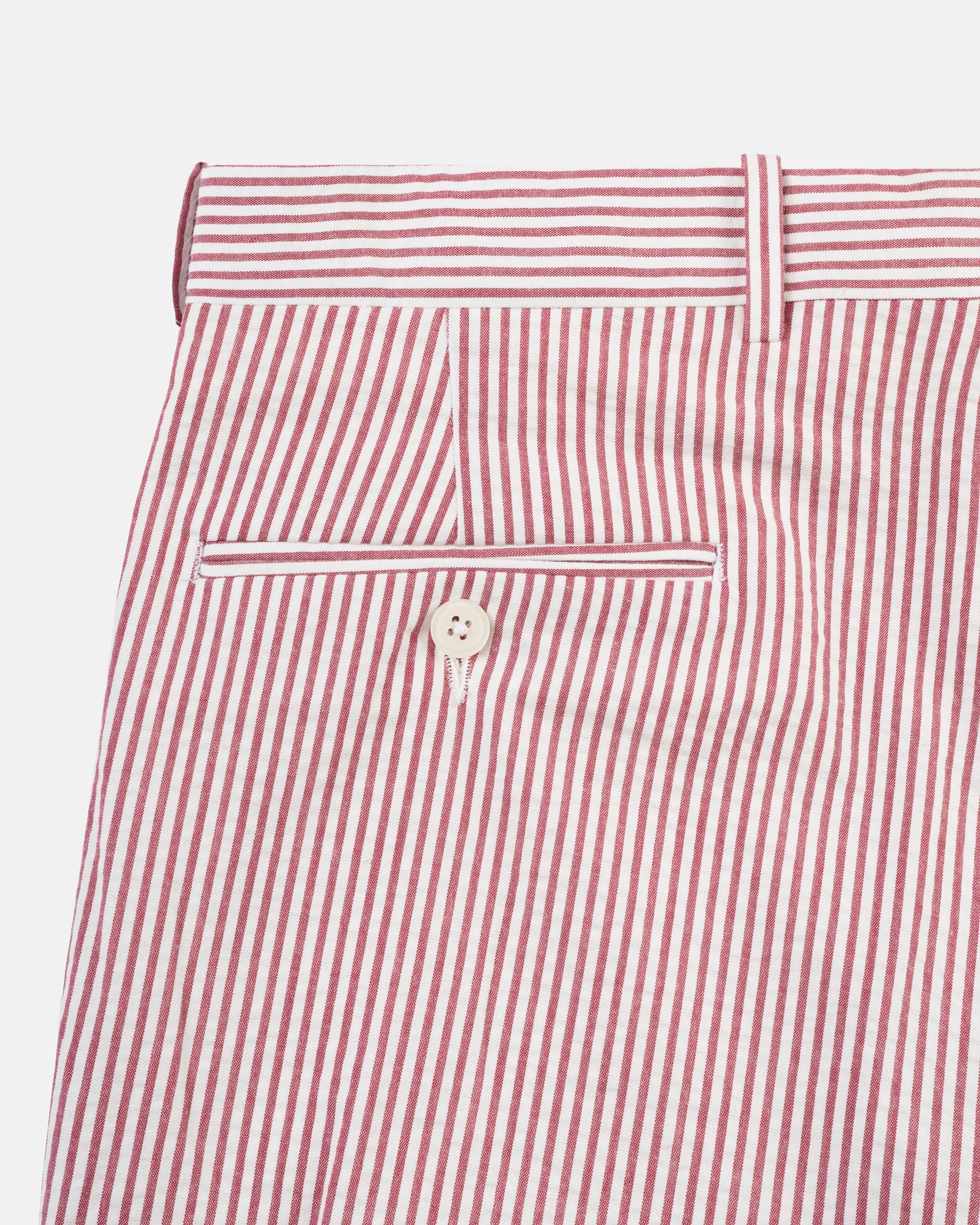 RED/WHITE SEERSUCKER TROUSERS