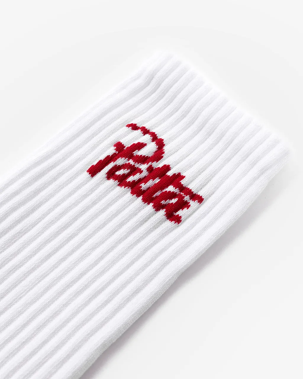 Script Logo Sport Socks White