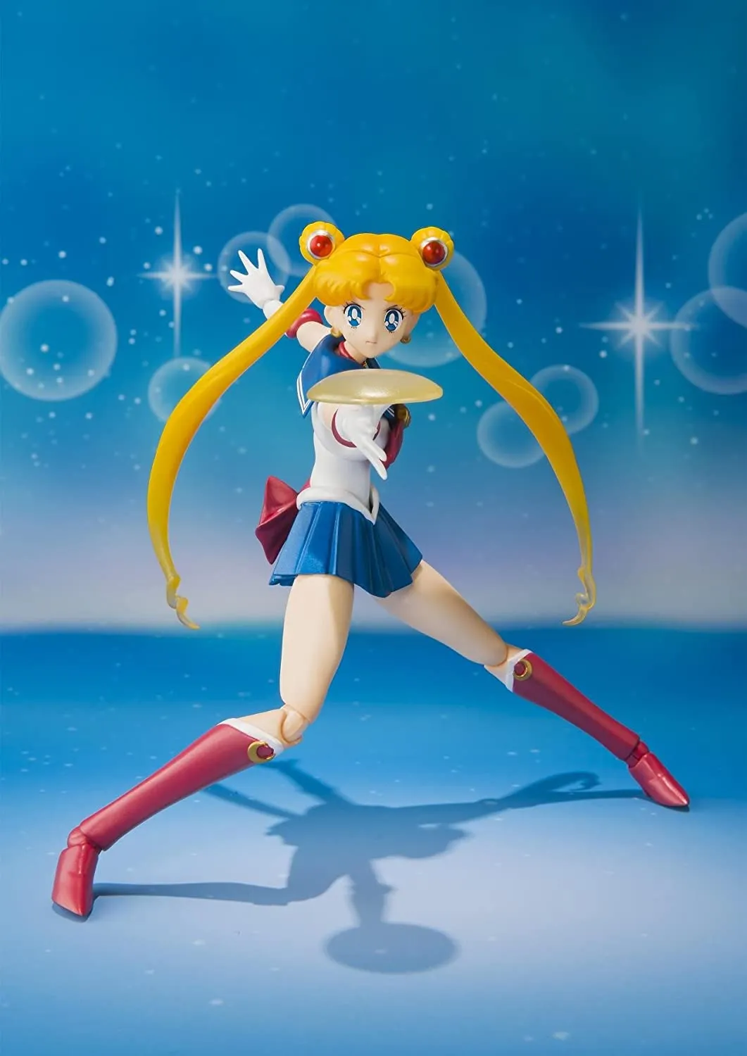 S.H. Figuarts Sailor Moon with Luna Action Figure 1st Edition W/ Bonus Face