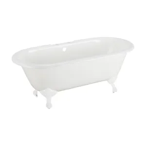 Signature Hardware NH-062-C-W-T Set of 4 Cast Iron Feet for NH-1001 Tub Body - 206mm x 280mm - Dual Imperial - White