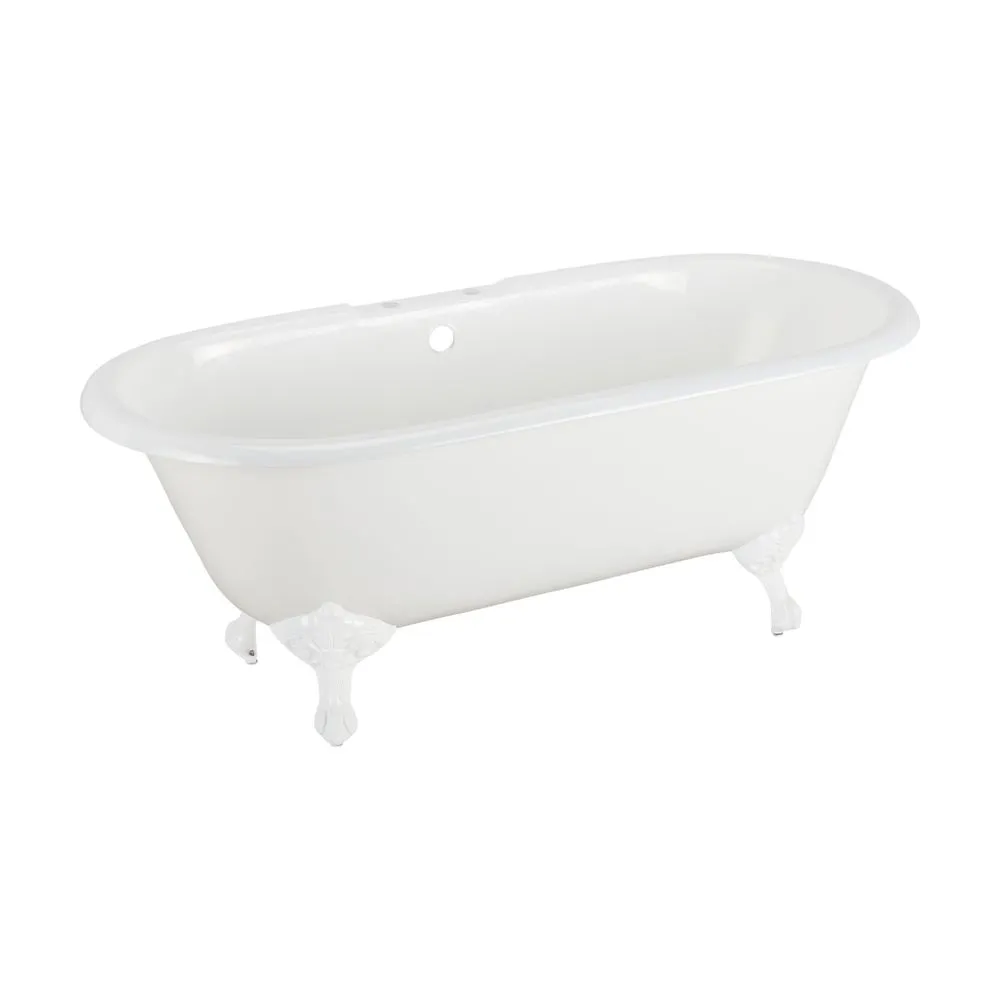 Signature Hardware NH-062-C-W-T Set of 4 Cast Iron Feet for NH-1001 Tub Body - 206mm x 280mm - Dual Imperial - White