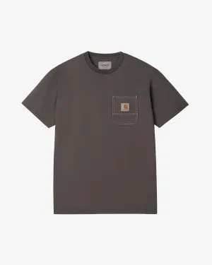 S/S Work Pocket T-Shirt Soot/White