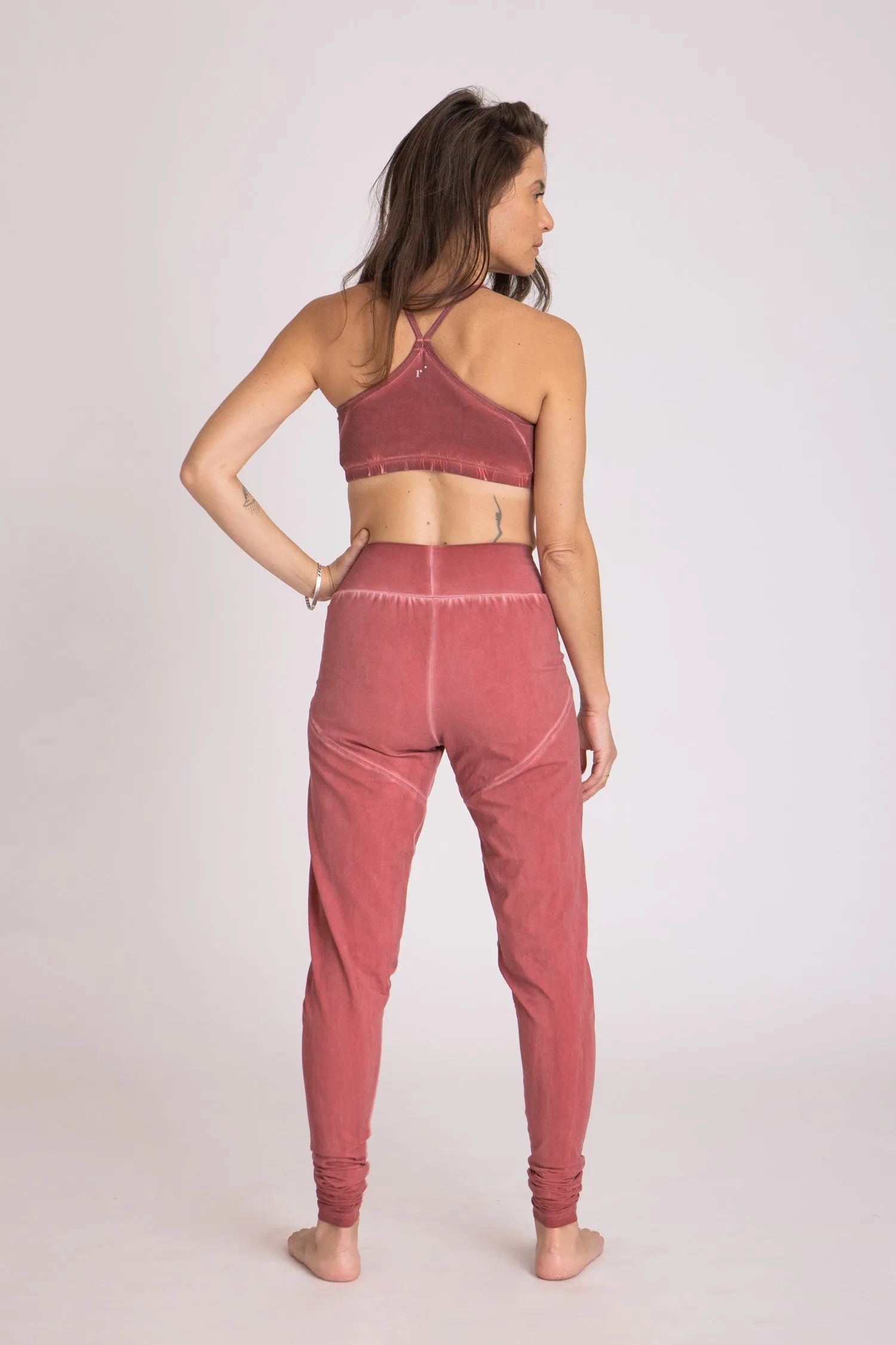 Stonewash Extra Long Slouchy Pants