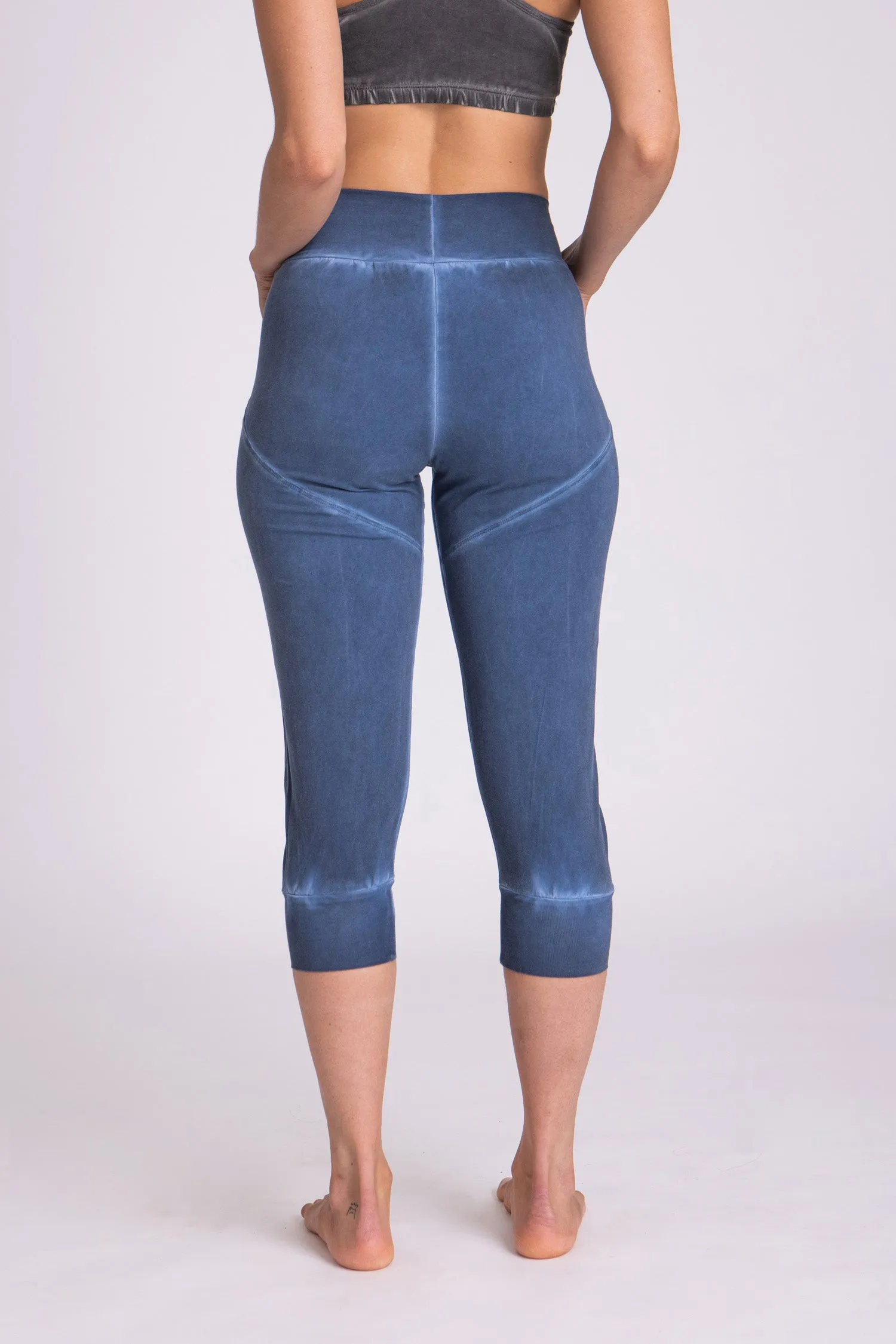 Stonewash Slouchy Capri Pants