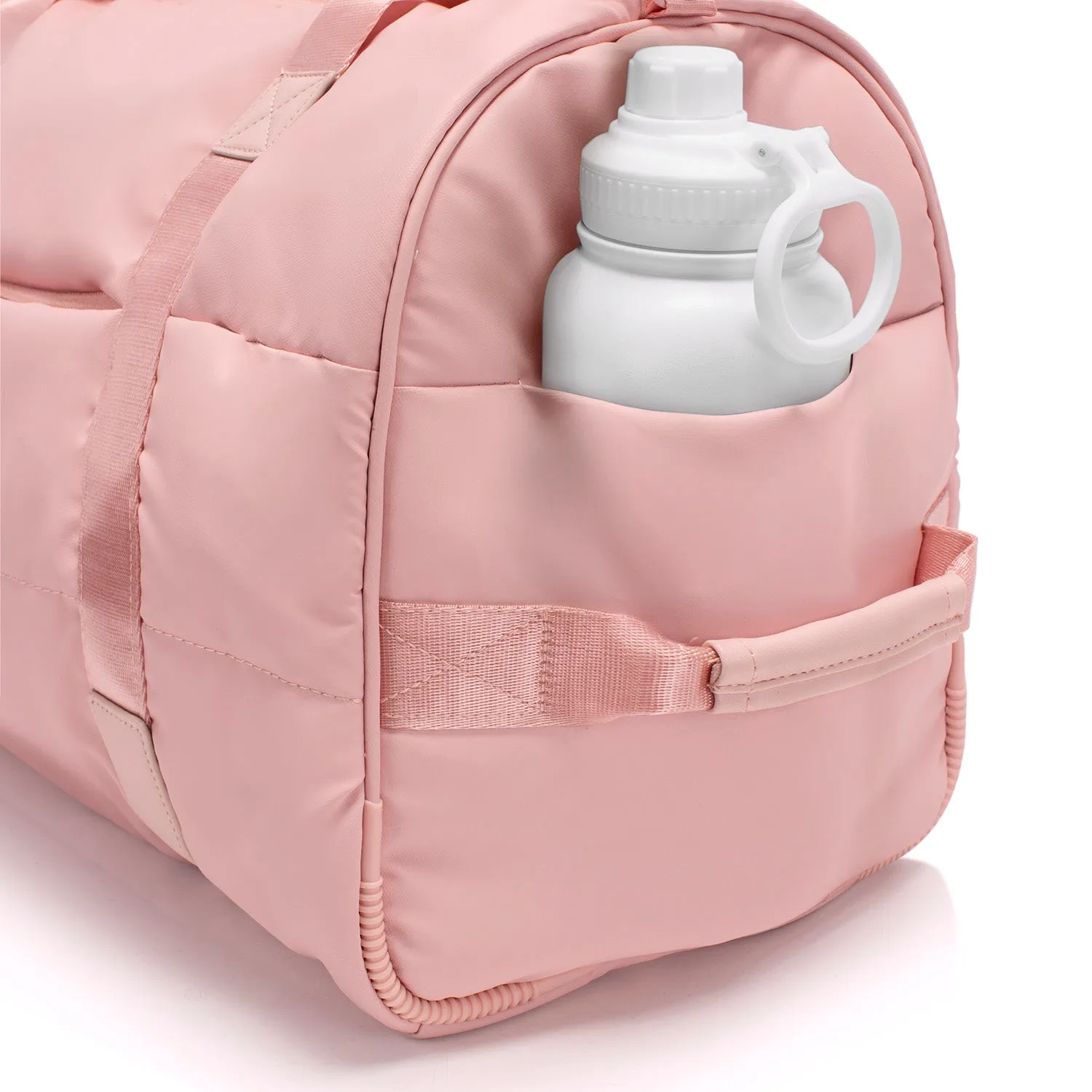 The Puffer Duffel Bag - Rose