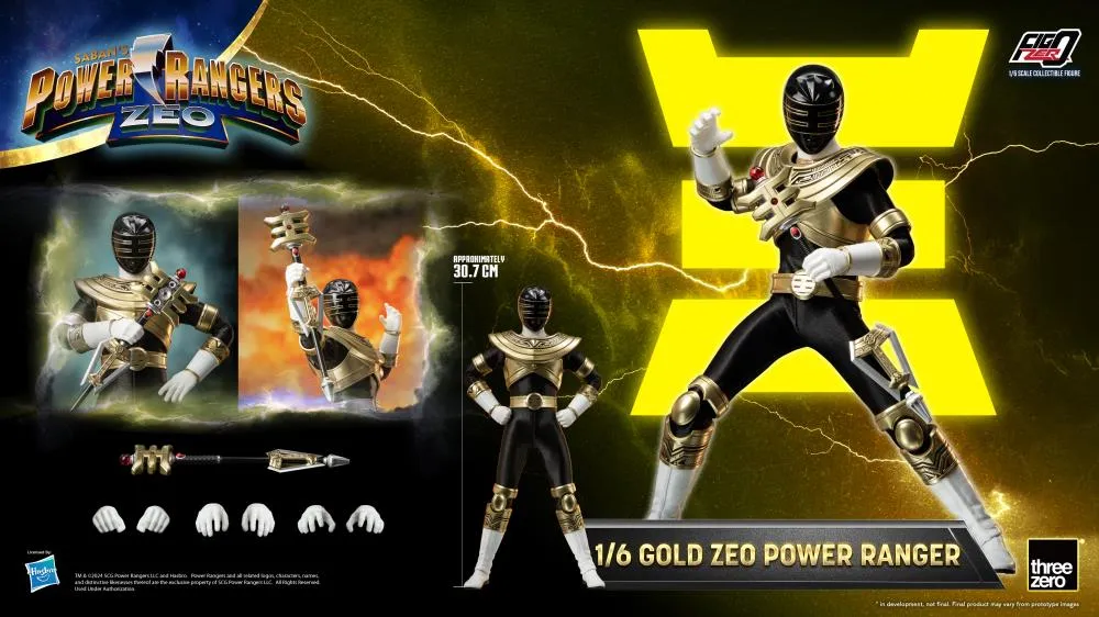ThreeZero FigZero 1/6 Power Rangers Zeo Gold Zeo Ranger Scale Action Figure