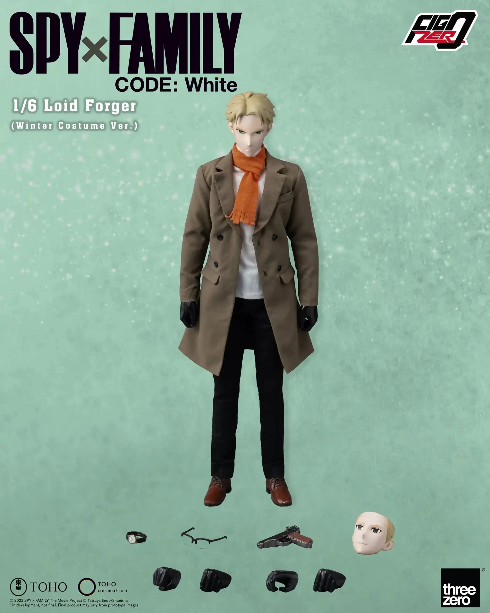 ThreeZero FigZero 1/6 Spy x Family Code: White Loid Forger (Winter Costume Ver.) Action Figure