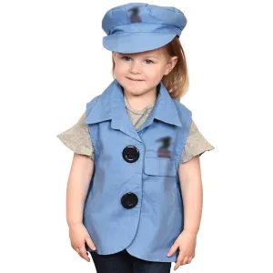 Toddler Mail Carrier Role-Play Vest & Hat | Easy Slip-On with Hook & Loop Closures