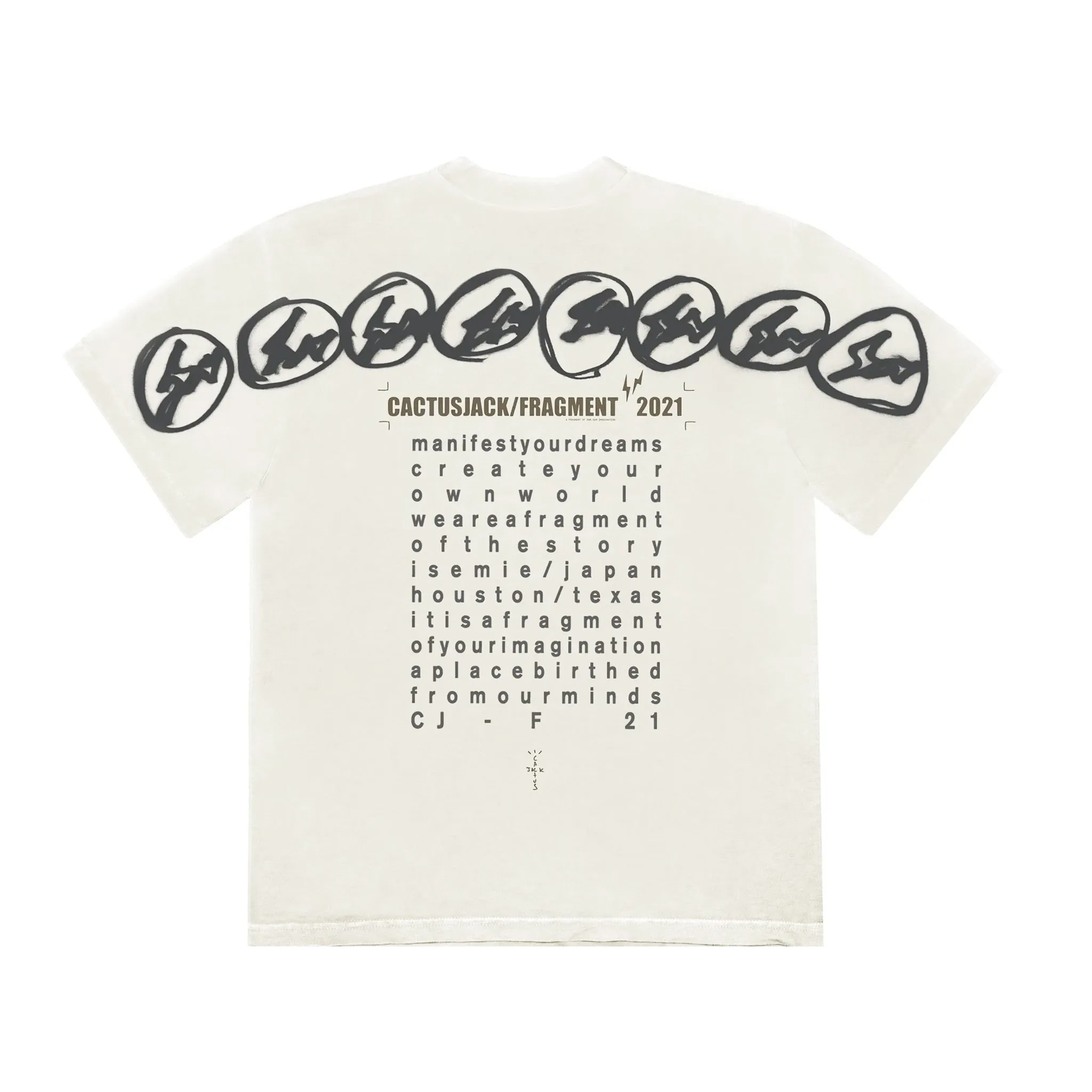 Travis Scott x Fragment Manifest Tee - White