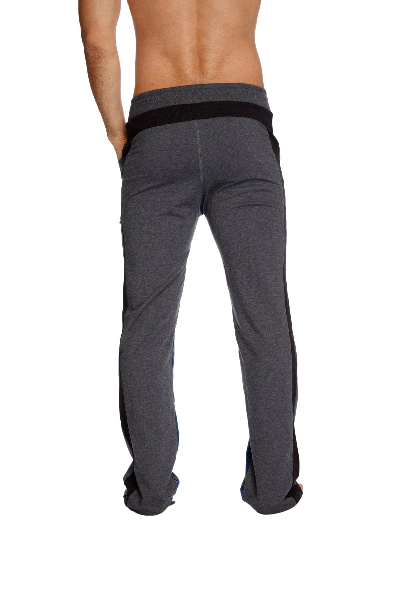 Ultra Flex Yoga Track & Yoga Sweat Pant (CHARCOAL w/Black & Royal)