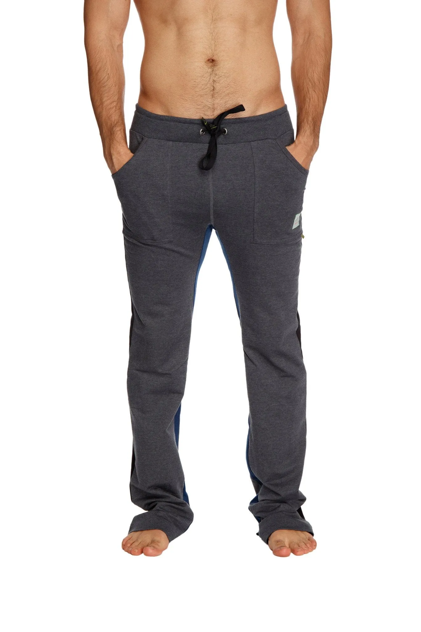 Ultra Flex Yoga Track & Yoga Sweat Pant (CHARCOAL w/Black & Royal)