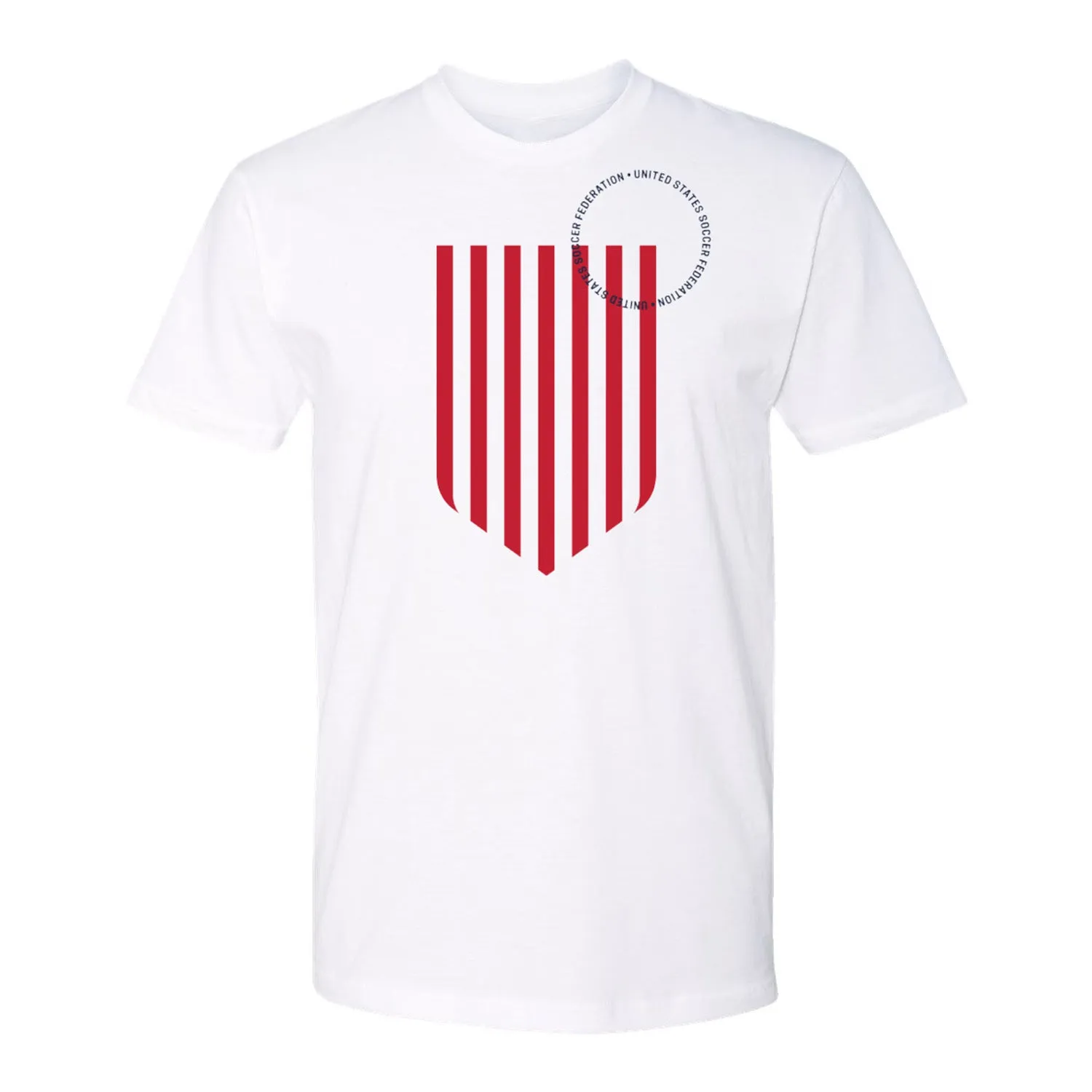 Unisex USMNT Striped Crest White Tee