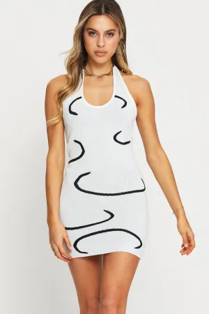 White Knit Dress Bodycon