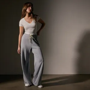 Wide Leg Sweatpant - Grey Sky Pigment